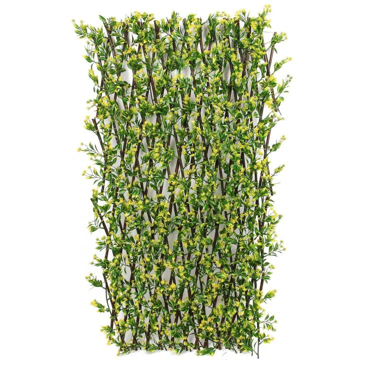 Artificial Garden Wood Extendable Fence