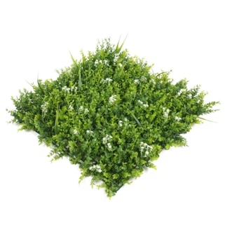 Faux Boxwood Grass Panels Plants Buatan Boxwood Flower Hedge Panels